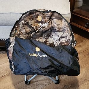 Lucky Bums Kids Moon Chair Camo w/ Bag